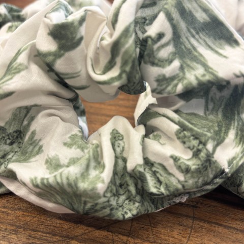 Toile de Jouy Scrunchies  - Hair Ties