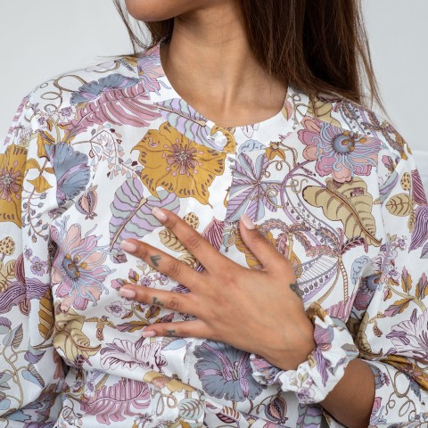 Liberty Fantasy Land - Camicia da notte donna in tessuto Liberty London